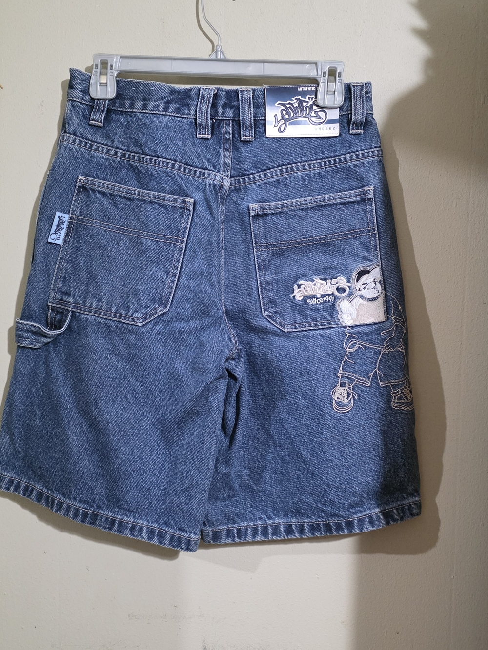 Starter Embroidered Denim Shorts in Blue Used Size 20